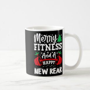 Merry Fitness Happy New Rear Workout Christmas Coffee Mug