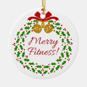 Merry Fitness Wreath Personnalisé Circle Ornement