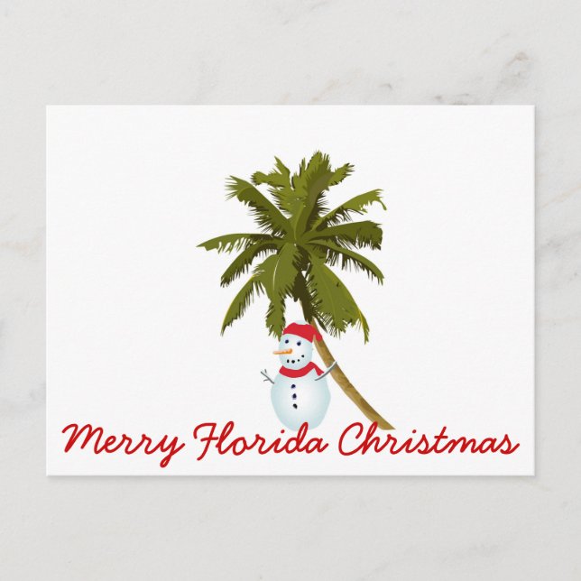Merry Florida Christmas Holiday Postcard (Front)