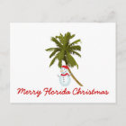 Merry Florida Christmas, Snowman under palm tree