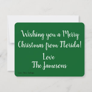 Merry Florida Christmas White Brightest Font   Invitation