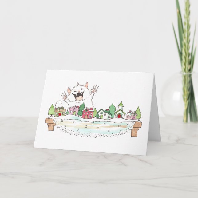 Merry Fluffapurrmas Greeting Card (Front)