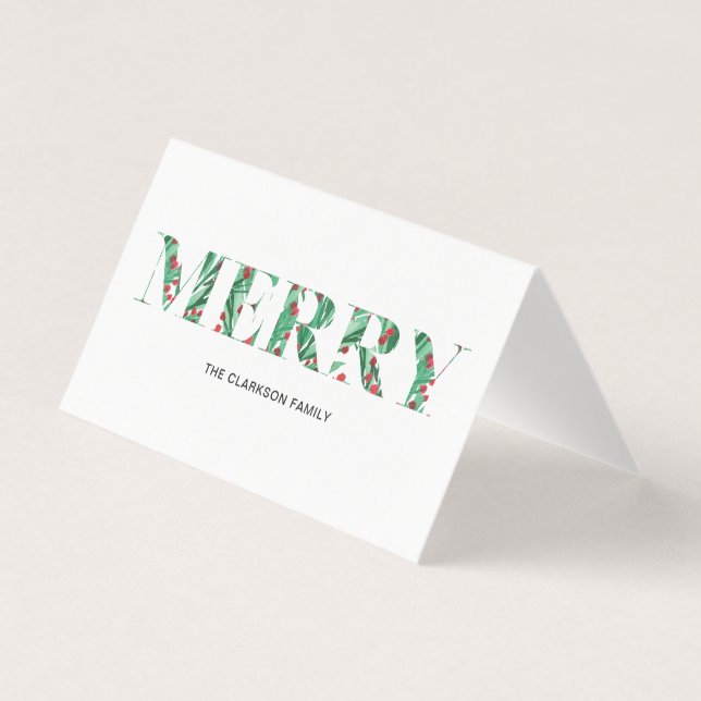 MERRY Folded Card (Front)