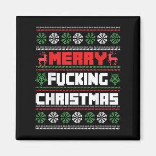 Merry Foring Christmas Funny Raunchy Curse Word Ho Magnet
