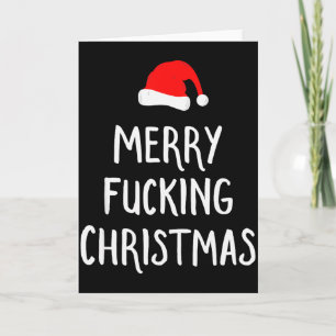 Merry Foring Christmas Inappropriate Santa Pajama Card