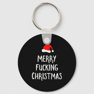 Merry Foring Christmas Inappropriate Santa Pajama  Keychain