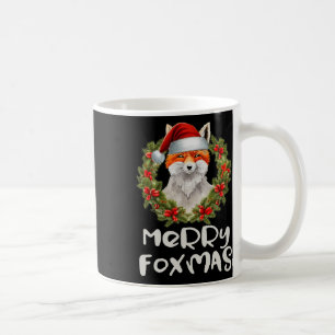 Merry Foxmas Xmas Cute Santa Fox Christmas Coffee Mug