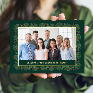 Merry Frame FOIL Business Holiday Carte photo
