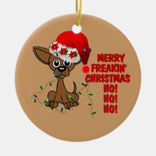 Merry Freakin' Christmas Brother Ceramic Ornament