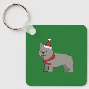 Merry Frenchie Keychain