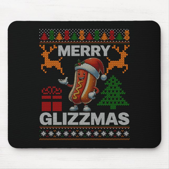 Merry Glizzmas -christmas Glizy Matching Family Ug Mouse Pad (Front)