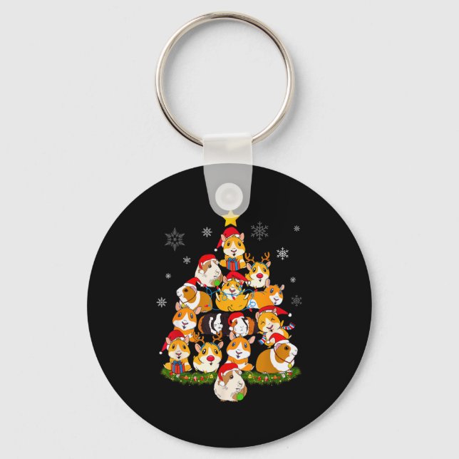 Merry Gmas 2024 Funny Christmas Tree Xmas Light Gu Keychain (Front)