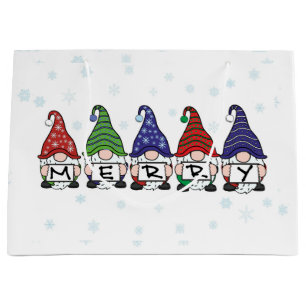 Merry Gnomes Large Gift Bag