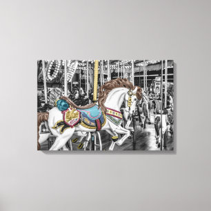 Merry Go Round Carousel Canvas Print