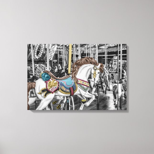 Merry Go Round Carousel Canvas Print (Front)
