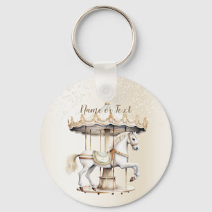 Merry Go Round Circus Carnival Beautiful Cute Keychain