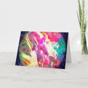 Merry Go Round Horse Digital Art Holiday Card