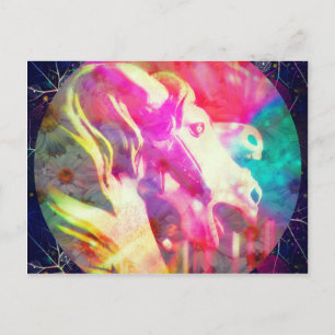 Merry Go Round Horse Digital Art Holiday Postcard