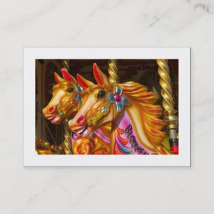 Merry-go-Round Horses (Bordered) Business Card