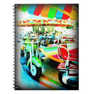 Merry Go Round Motor bikes at the Carnival Notebook