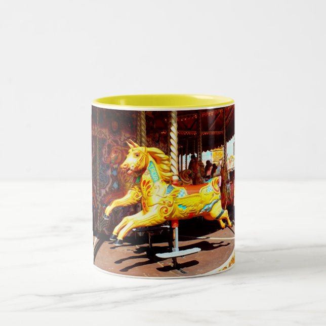 Merry-go-round Two-Tone Coffee Mug (Center)