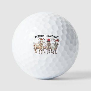 Merry Goatmas Animal Goat Lover Merry Christmas Golf Balls