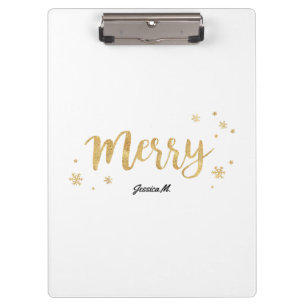 Merry (Gold) Clipboard