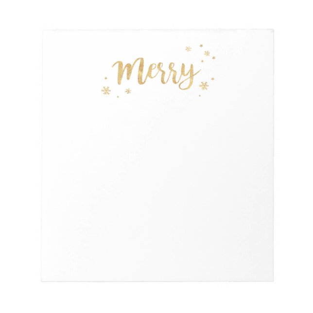 Merry (Gold) Notepad (Front)