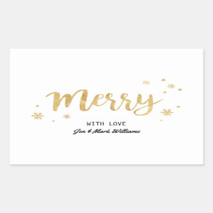 Merry (Gold) Sticker