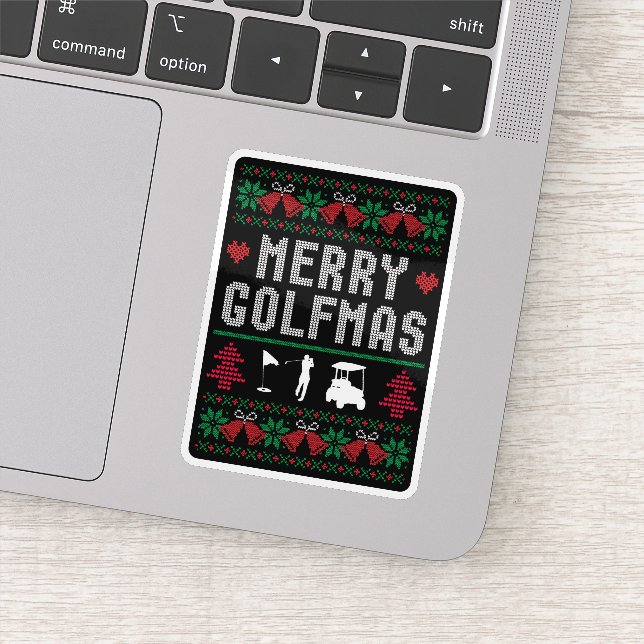 Merry Golfmas Golf Golfing Golfer Ugly Christmas  (Detail)