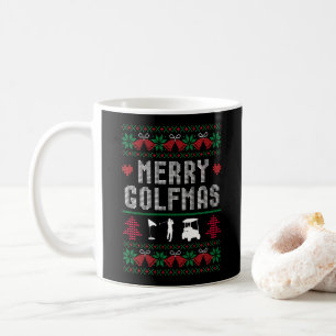 Merry Golfmas Golf Golfing Golfer Ugly Christmas  Coffee Mug