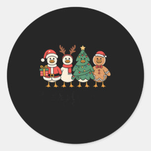 Merry Goose On The Loose Funny Christmas Silly Hum Classic Round Sticker