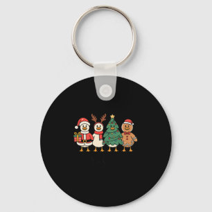 Merry Goose On The Loose Funny Christmas Silly Hum Keychain