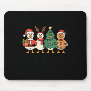 Merry Goose On The Loose Funny Christmas Silly Hum Mouse Pad