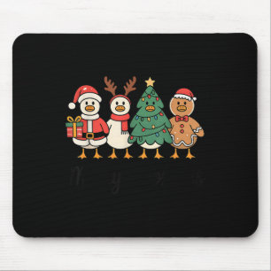 Merry Goose On The Loose Funny Christmas Silly Hum Mouse Pad