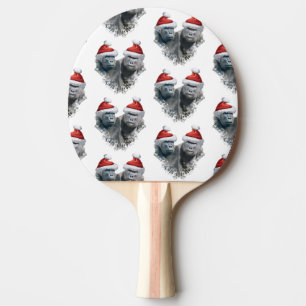 Merry Gorilla Christmas Ping Pong Paddle