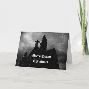 Merry Gothic Christmas card for your text