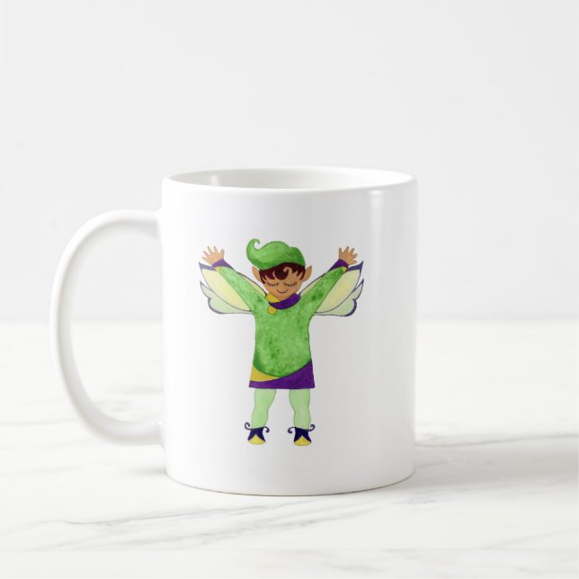 Merry Green Elf Mug (Left)