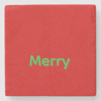 Merry Green Name on Red