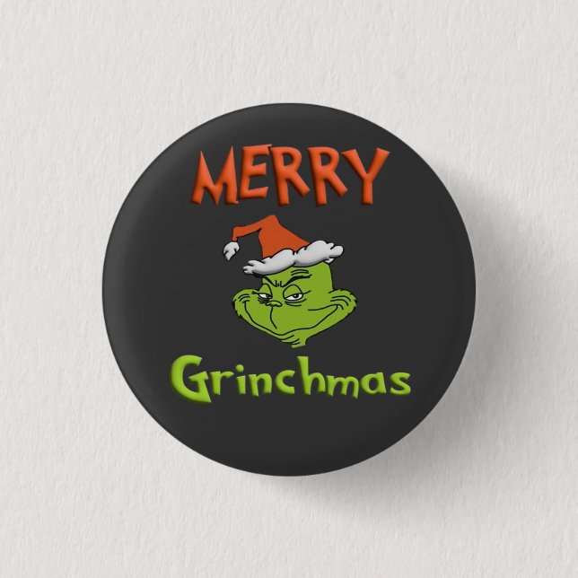Merry Grinchmas  1 Inch Round Button (Front)