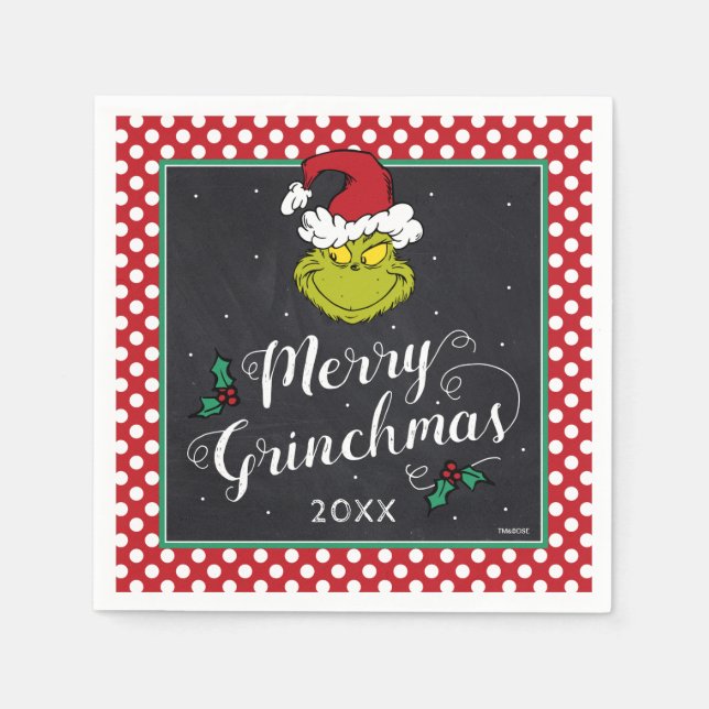Merry Grinchmas | Grinch Holiday Party Napkin (Front)
