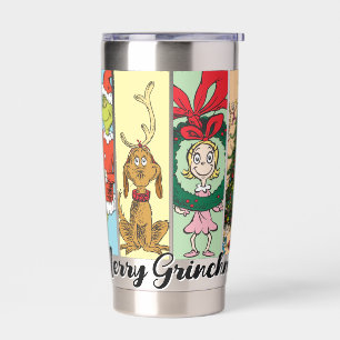 Merry Grinchmas Holiday Collage Insulated Tumbler