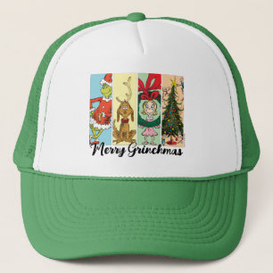 Merry Grinchmas Holiday Collage Trucker Hat