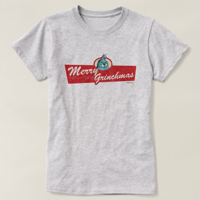 Merry Grinchmas Quote Grinch T-Shirt (Design Front)
