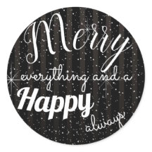Merry Happy - Circle Sticker