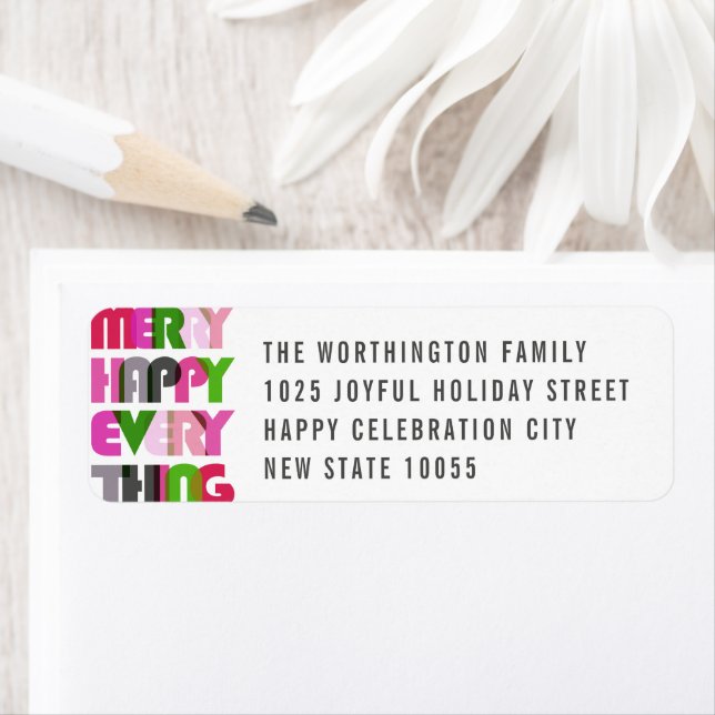 Merry Happy Everything Colourful Typography Holida (Insitu)