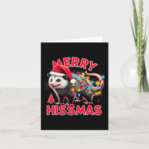 Merry Hissmas Funny Possum Christmas Xmas Hilariou Card