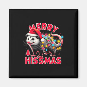Merry Hissmas Funny Possum Christmas Xmas Hilariou Magnet