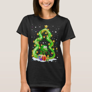 Merry Hisstmass Merry Christmas Tree  Python Snake T-Shirt