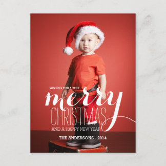 Merry Holiday Wishes | Holiday Photo Postcard